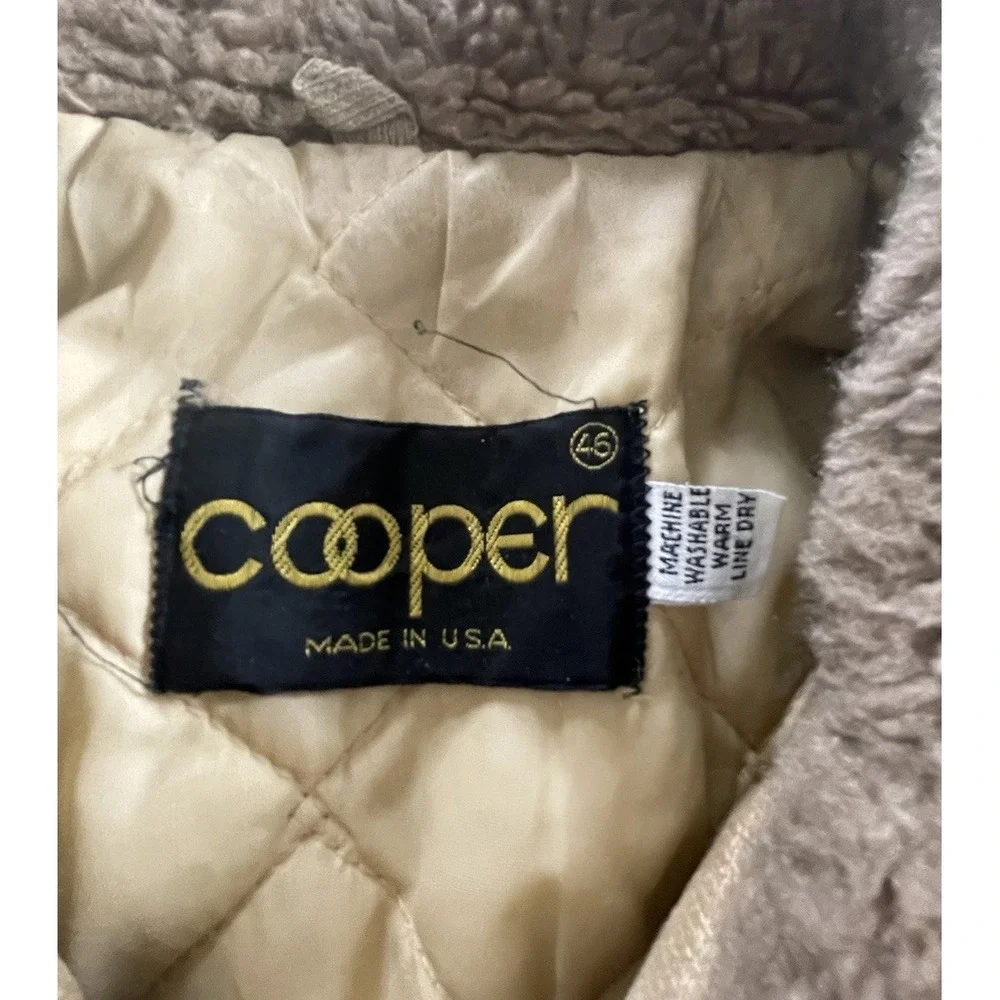 Vintage 70s Cooper Sportswear Corduroy Bomber Jacket Men's Sz 46 XL New York USA